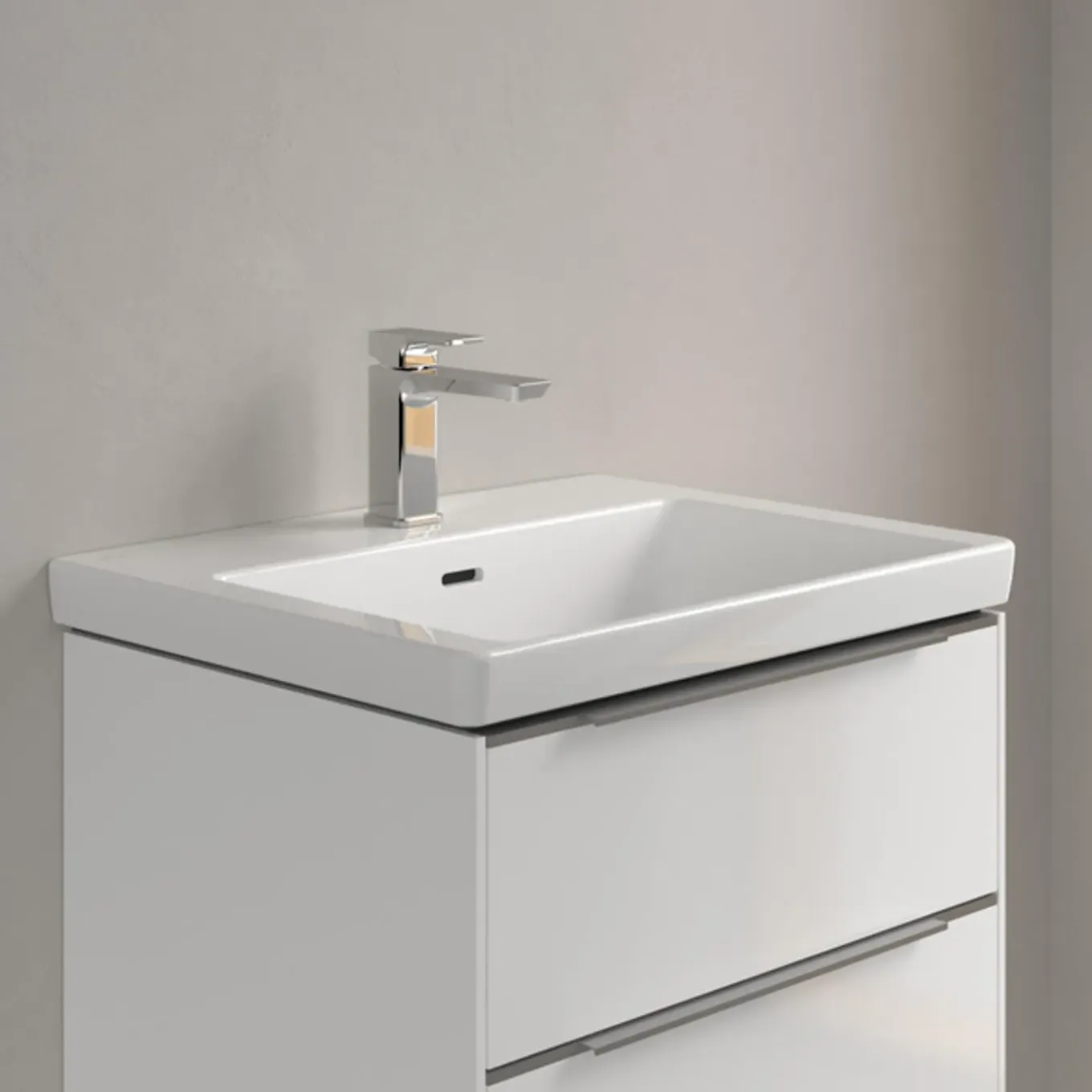 Villeroy & Boch Subway 3.0 Meubelwastafel - 60x47cm - 1 Kraangat - Met Overloop - White Alpine
