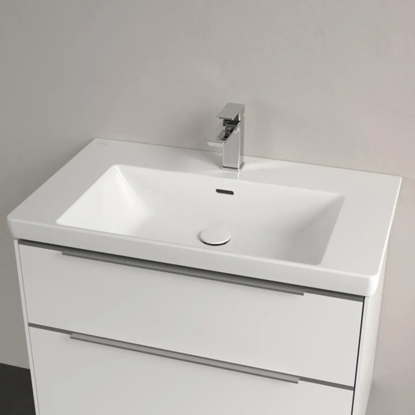 Villeroy & Boch Subway 3.0 Meubelwastafel - 80x47cm - 1 Kraangat - Met Overloop - White Alpine