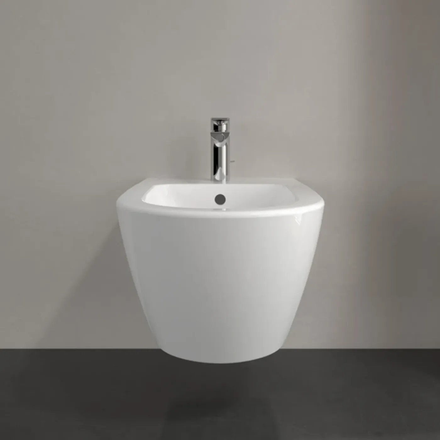 Villeroy & Boch Subway 2.0 Wandbidet - 56.5x37.5x28cm - Met Overloop - White Alpine (glans Wit)