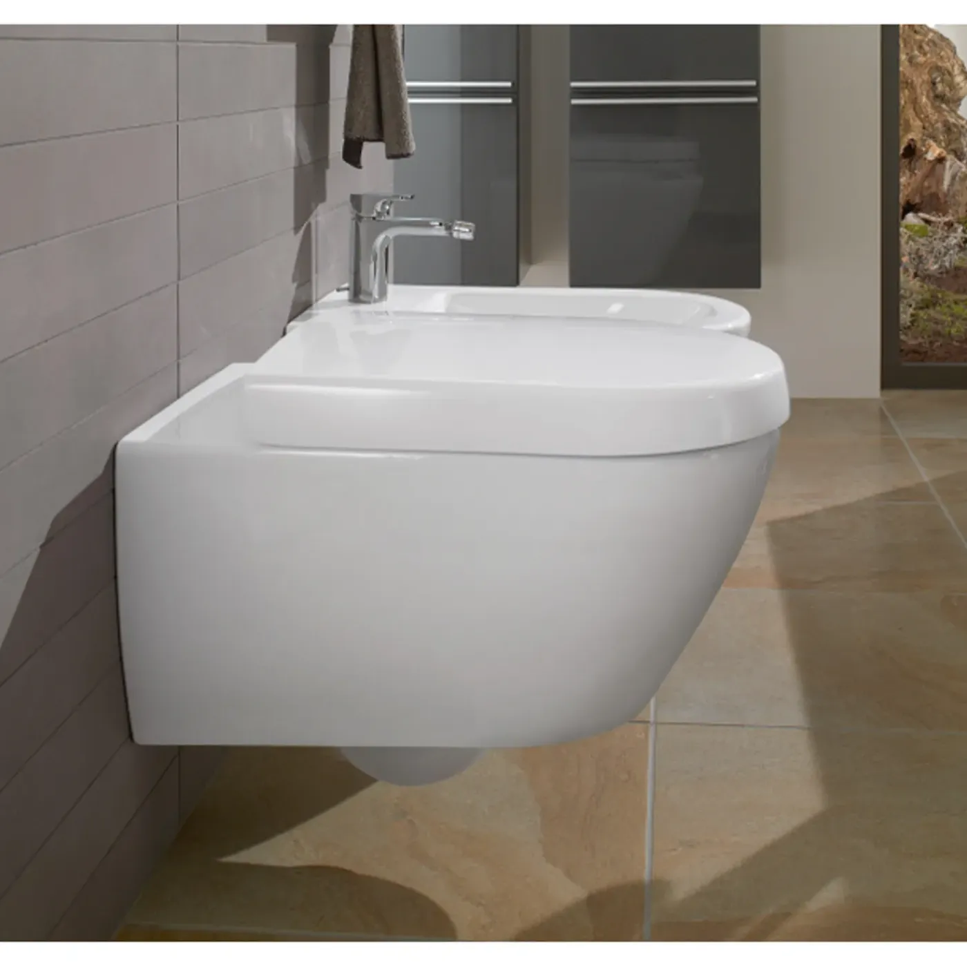 Villeroy & Boch Subway 2.0 Wandbidet - 56.5x37.5x28cm - Met Overloop - White Alpine (glans Wit)