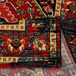 Muratap Vintage Marrakech Vloerkleed Zwart Multi Laagpolig - 140x200 Cm