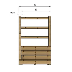 Vinuovo Milano Buitentrap 4 Gesloten Treden - Bordes L116 X B120 Cm - Leuning L+a