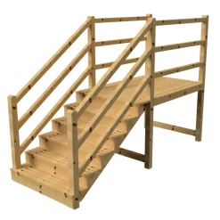 Vinuovo Milano Buitentrap 6 Gesloten Treden - Bordes L189 X B120 Cm - Leuning L+r