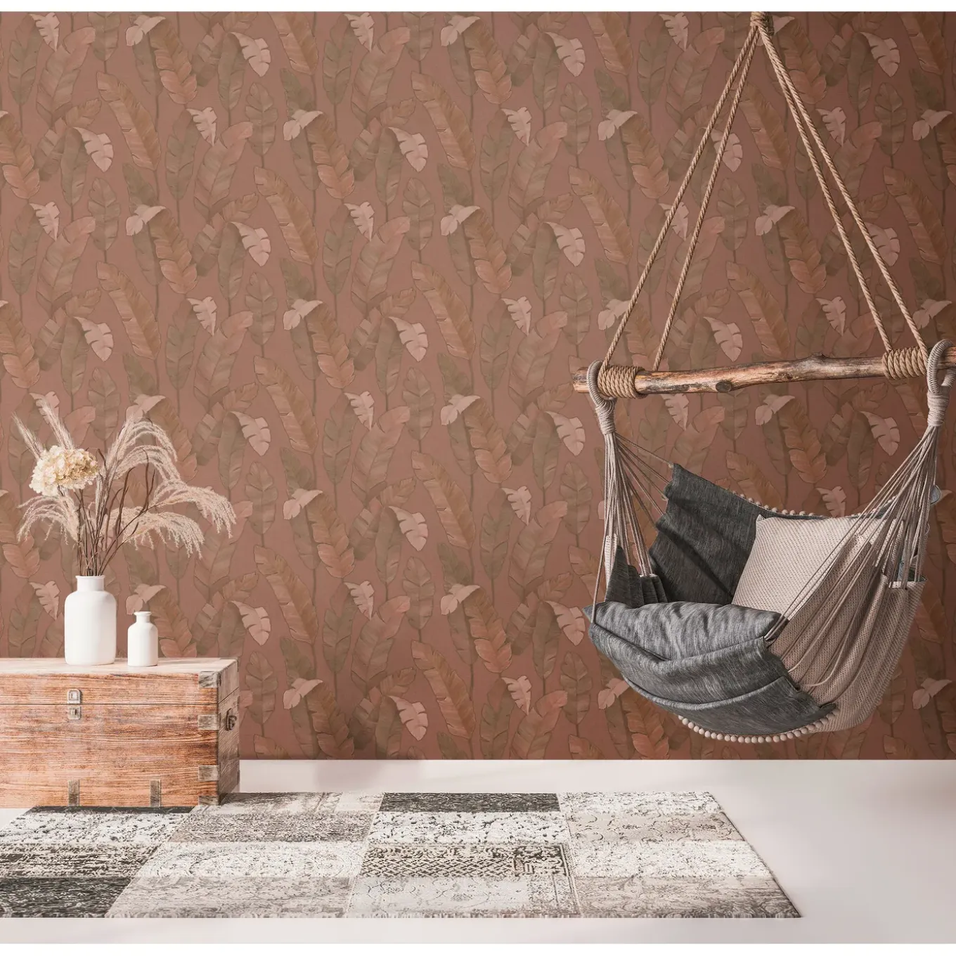 Vinylbehang leaf roest