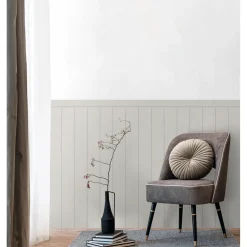 Vinylbehang op vlies 398034 lambri grijs
