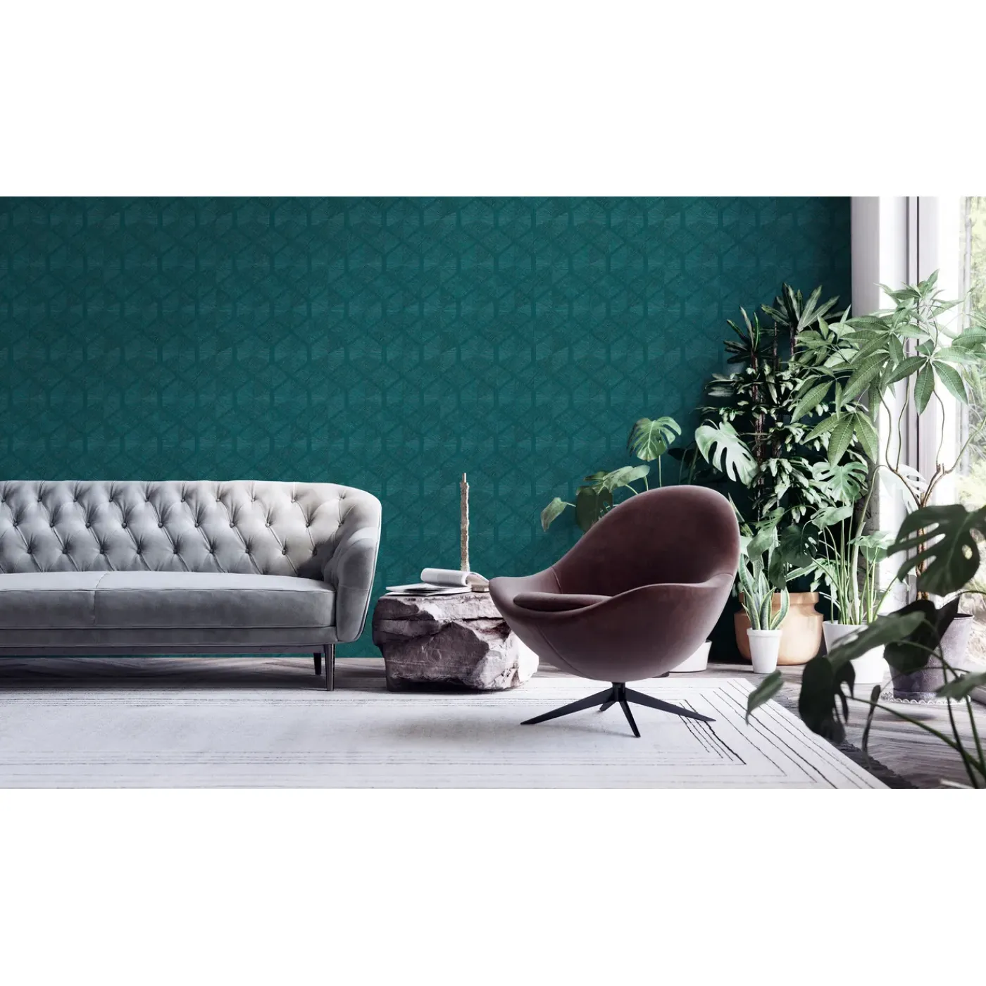 Overig Vinylbehang op vlies Volpa blauw 386901