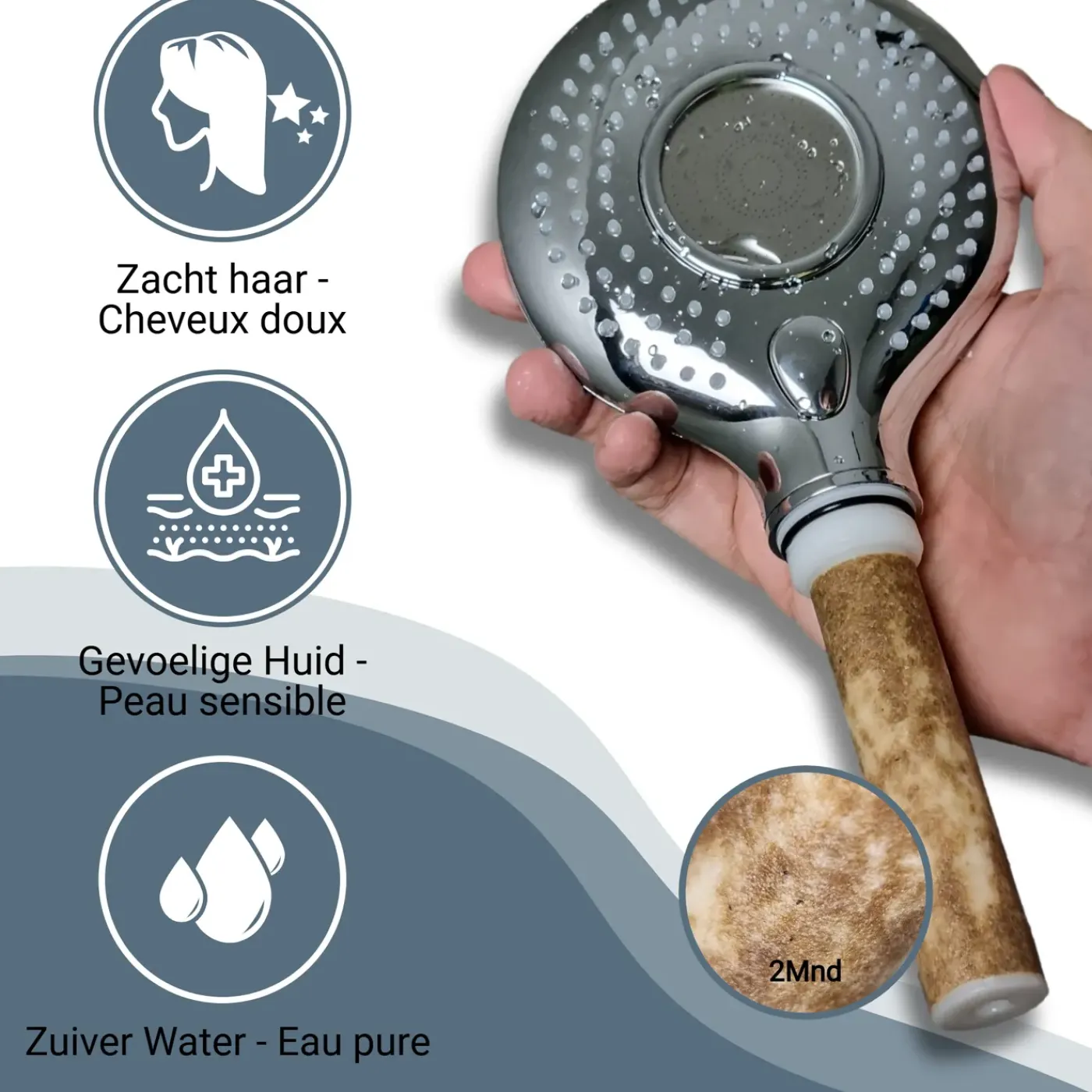 Vitasense PLUS Waterbesparende Douchekop met Waterfilter