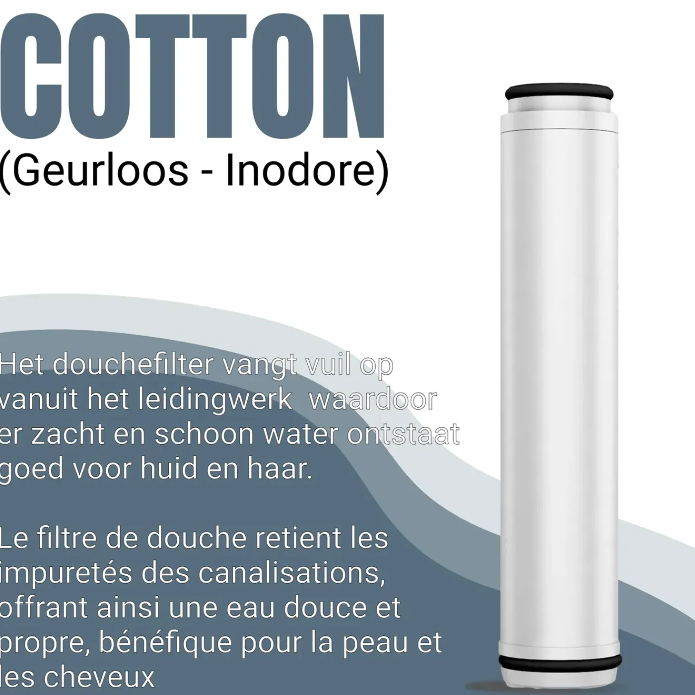 Vitasense Waterfilters 2 stuks - Geurloze douchefilters voor douchekop