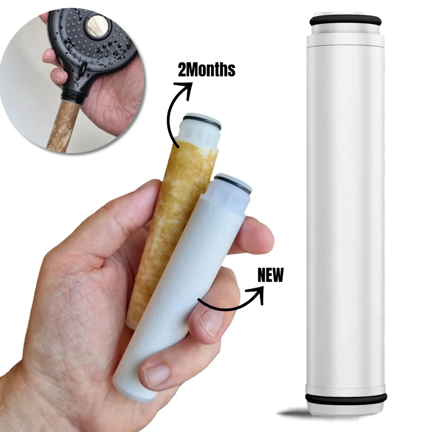 Vitasense Waterfilters 2 stuks - Geurloze douchefilters voor douchekop
