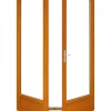 GD Menuiseries 2-vleugelige Houten Raamdeur H 215 X L100 Tafelribben