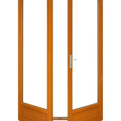 GD Menuiseries 2-vleugelige Houten Raamdeur H 215 X L100 Tafelribben