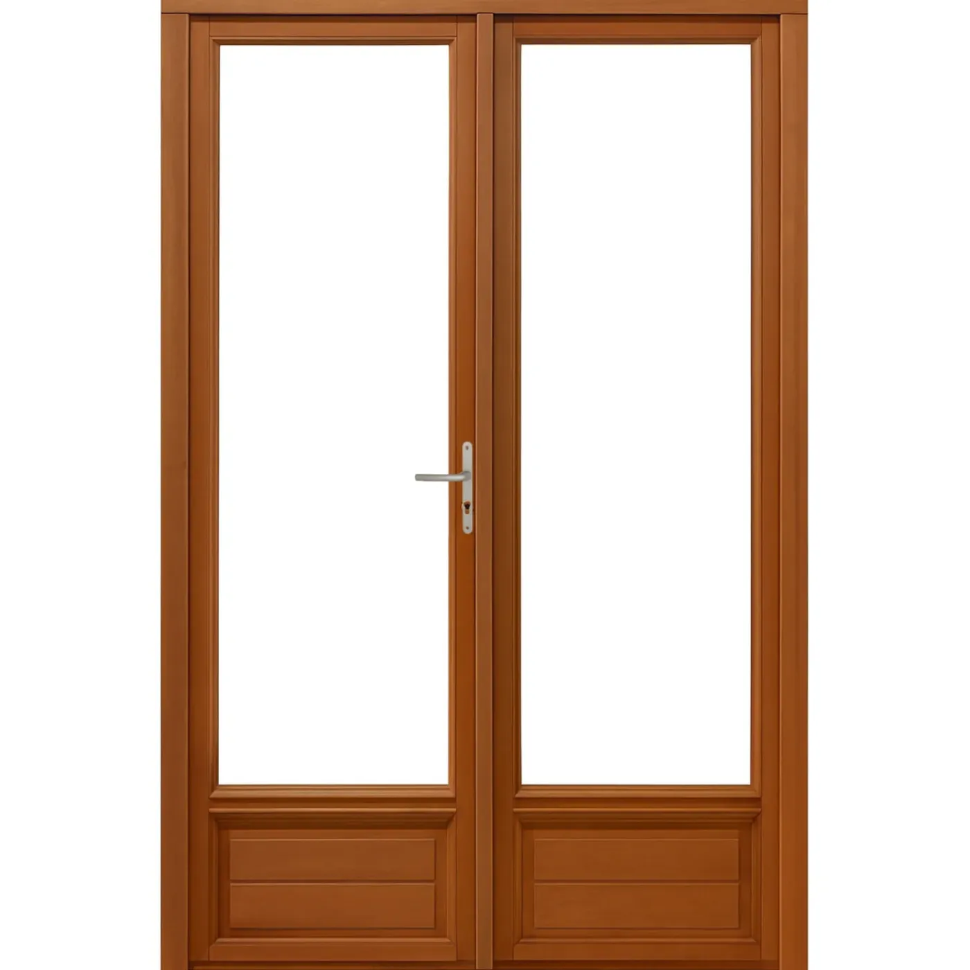 GD Menuiseries 2-vleugelige Houten Raamdeur H 215 X L100 Tafelribben