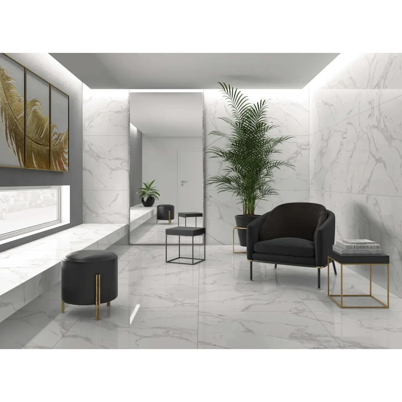 Vloertegel Torano Statuario - Marmerlook Wit - 60x60cm - 1,44m²