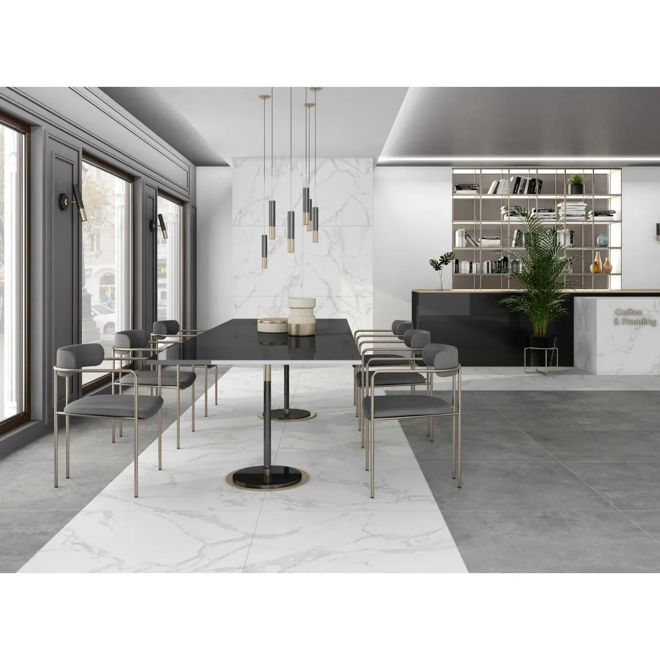 Vloertegel Torano Statuario - Marmerlook Wit - 60x60cm - 1,44m²