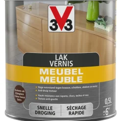 V33 meubellak donkere eik zijdeglans 500ml