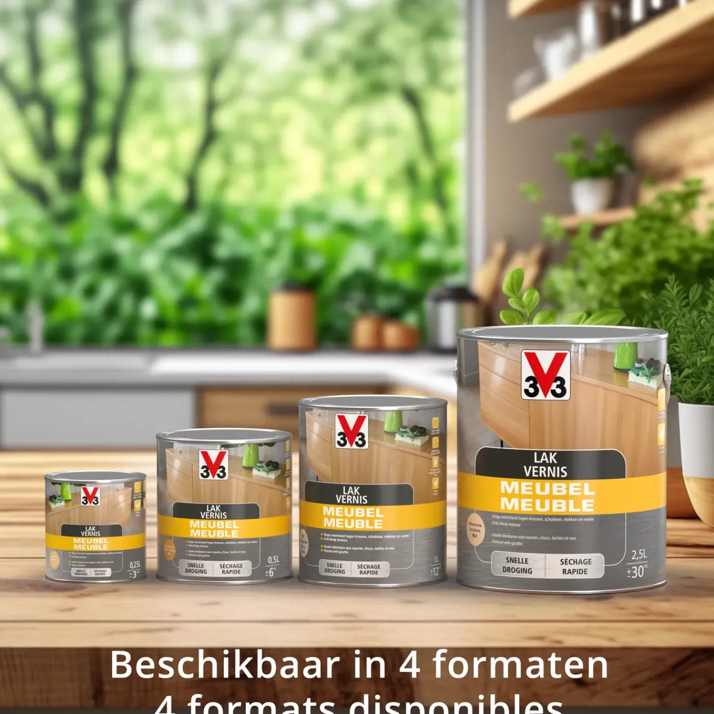 V33 meubellak transparant hoogglans 250ml