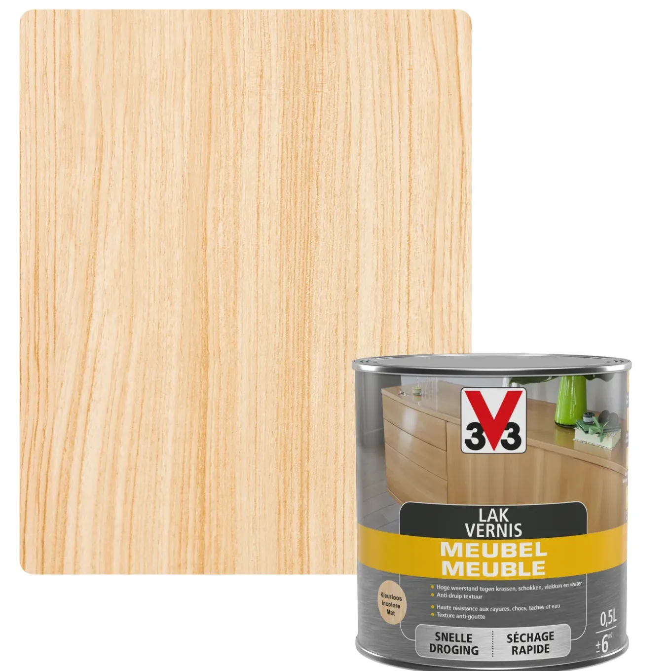V33 meubellak transparant mat 500ml