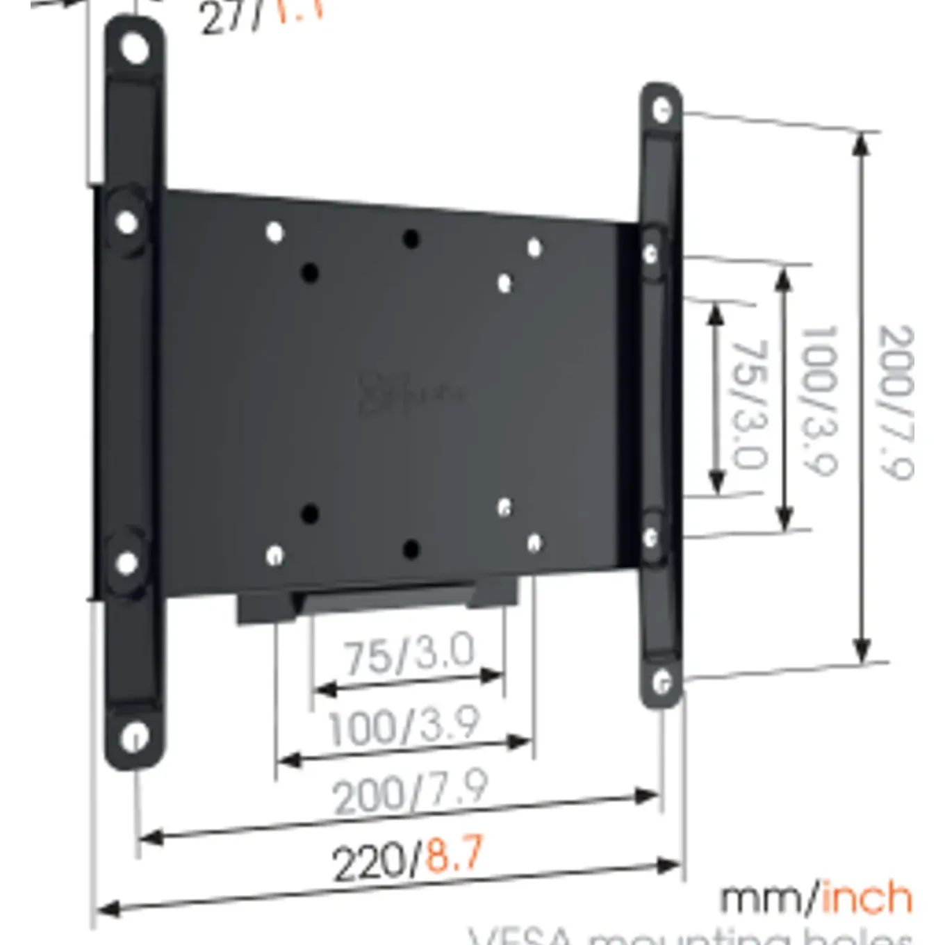 Vogel's wand TV steun MA 2000 zwart metaal 19 tot 40"
