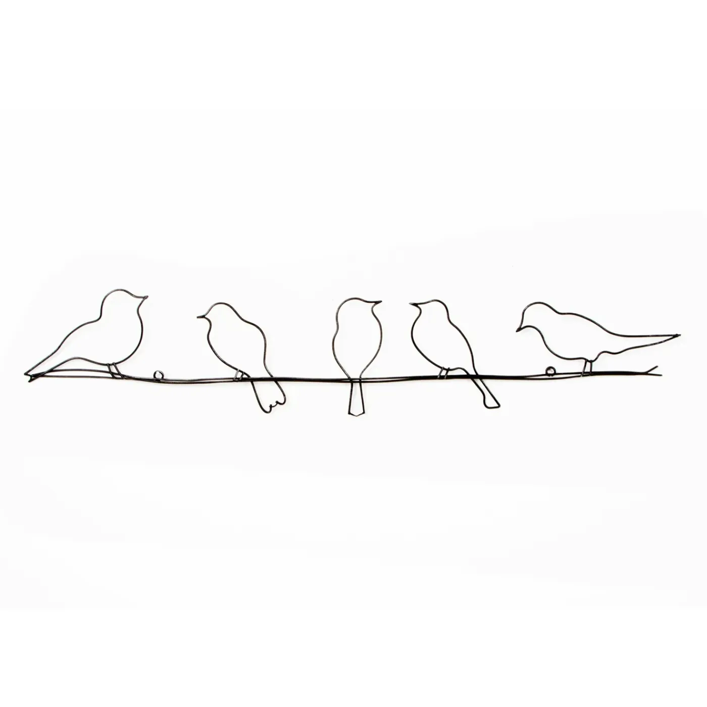 Overig Vogeltjes Metal Art Donkergrijs 12,5x60 Cm