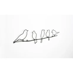 Overig Vogeltjes Metal Art Donkergrijs 12,5x60 Cm