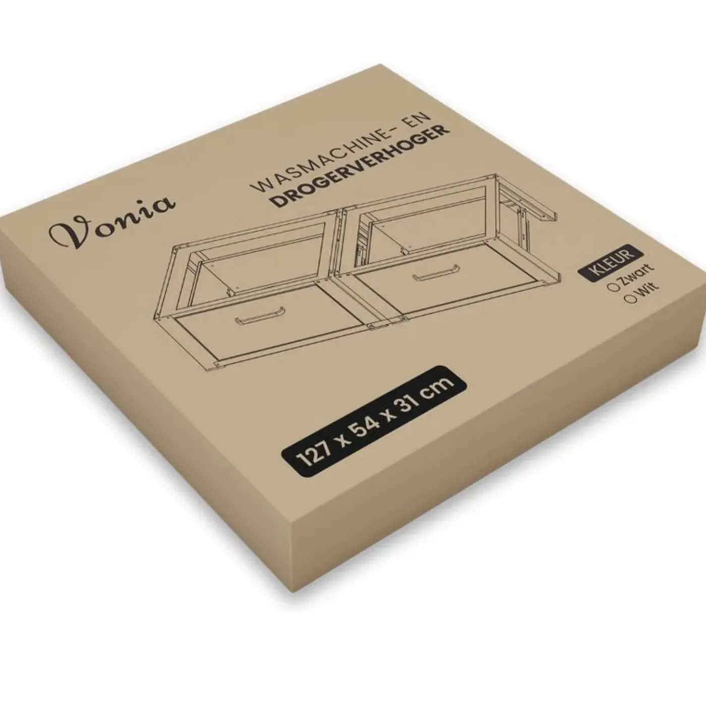 Vonia Wasmachine en Droger verhoger - Dubbel- Wit