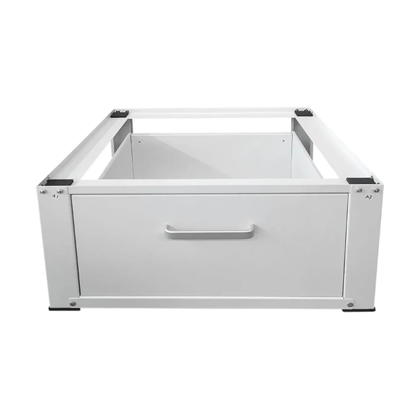 Vonia Wasmachine Verhoger - Wasmachine Verhoger met lade - Wasmachine Sokkel - 63x54x31 - Wit