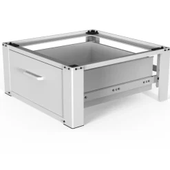 Vonia Wasmachine Verhoger - Wasmachine Verhoger met lade - Wasmachine Sokkel - 63x54x31 - Wit