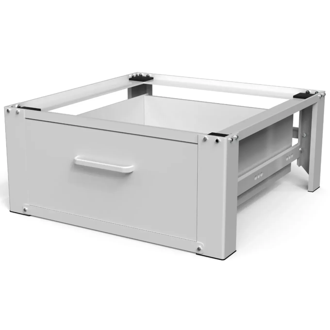 Vonia Wasmachine Verhoger - Wasmachine Verhoger met lade - Wasmachine Sokkel - 63x54x31 - Wit