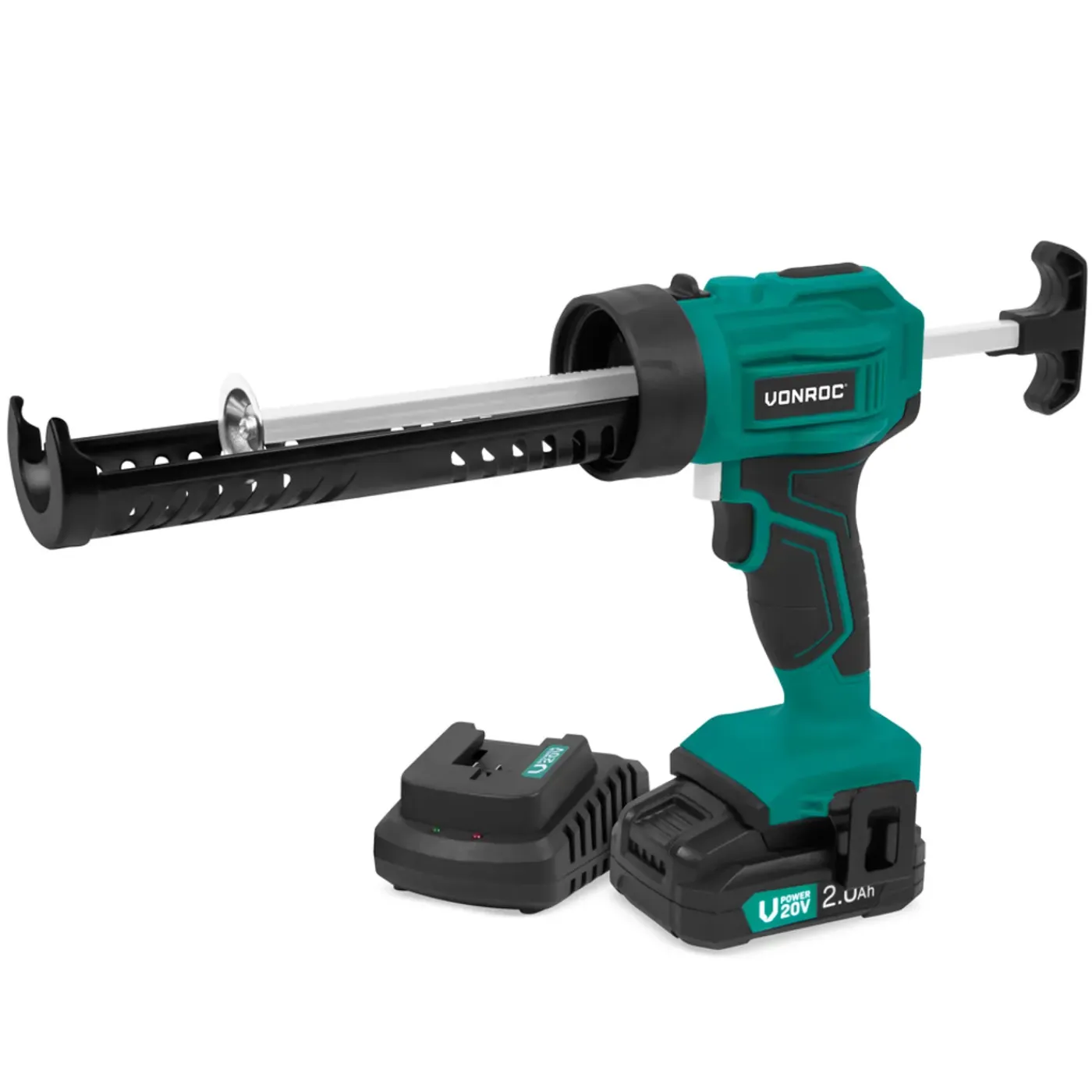 VONROC Accu Kitspuit 20v - Duwkracht 1.18kn/120kg - Anti-drip Systeem - Variabele Snelheidsregeling