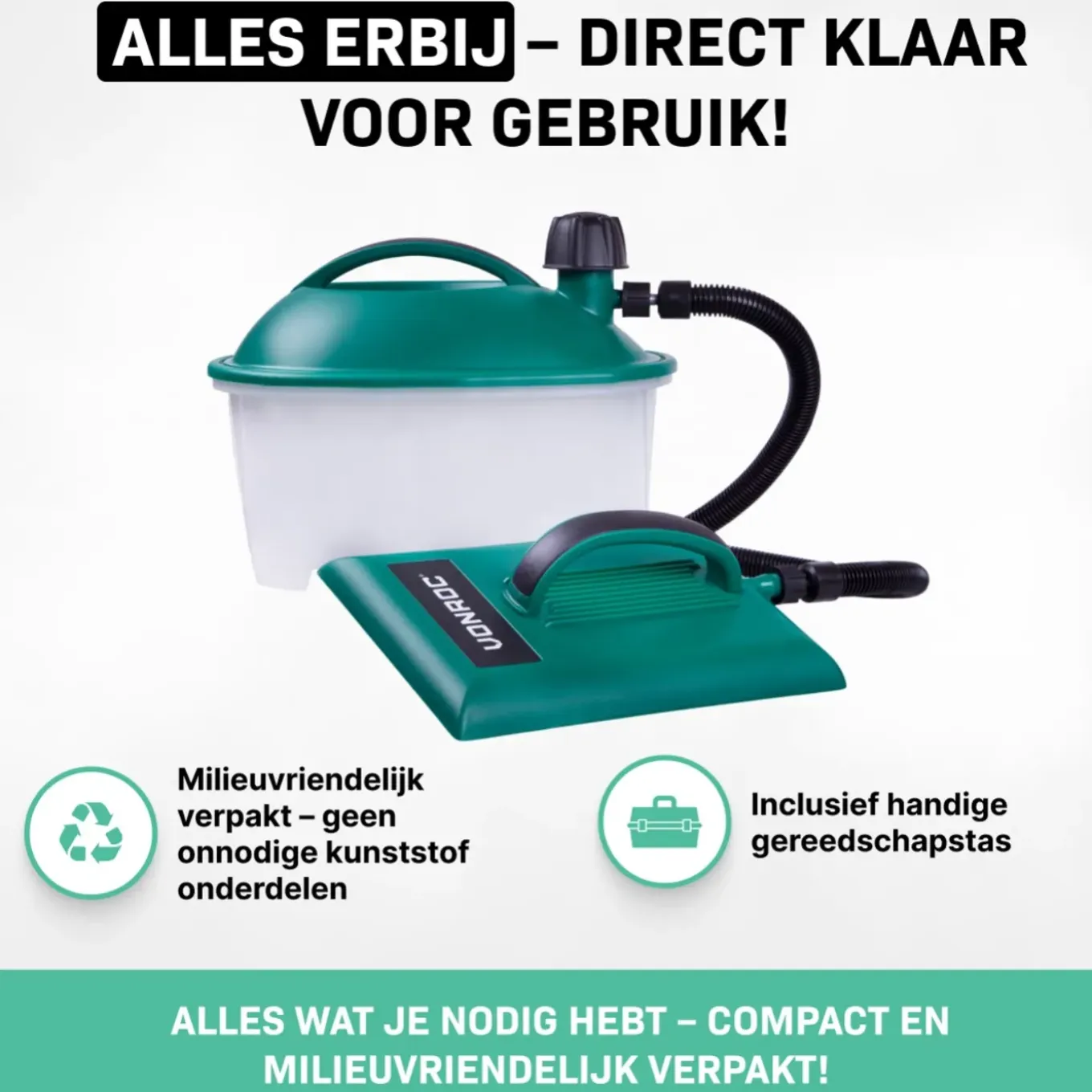 Vonroc Behangafstomer – 2000w – 4.5liter & 3.5m Slang