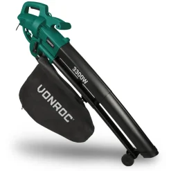 VONROC Bladblazer 3300w - 3-in-1- Blazen - Zuigen - Versnipperen - 270km/h - 40l