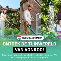 VONROC Bladblazer 3300w - 3-in-1- Blazen - Zuigen - Versnipperen - 270km/h - 40l