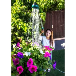 Vonroc Buitendouche/tuindouche 2 In 1 – Afneembare Telescopische Sproeilans – Instelbare Hoogte 147