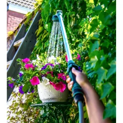 Vonroc Buitendouche/tuindouche 2 In 1 – Afneembare Telescopische Sproeilans – Instelbare Hoogte 147