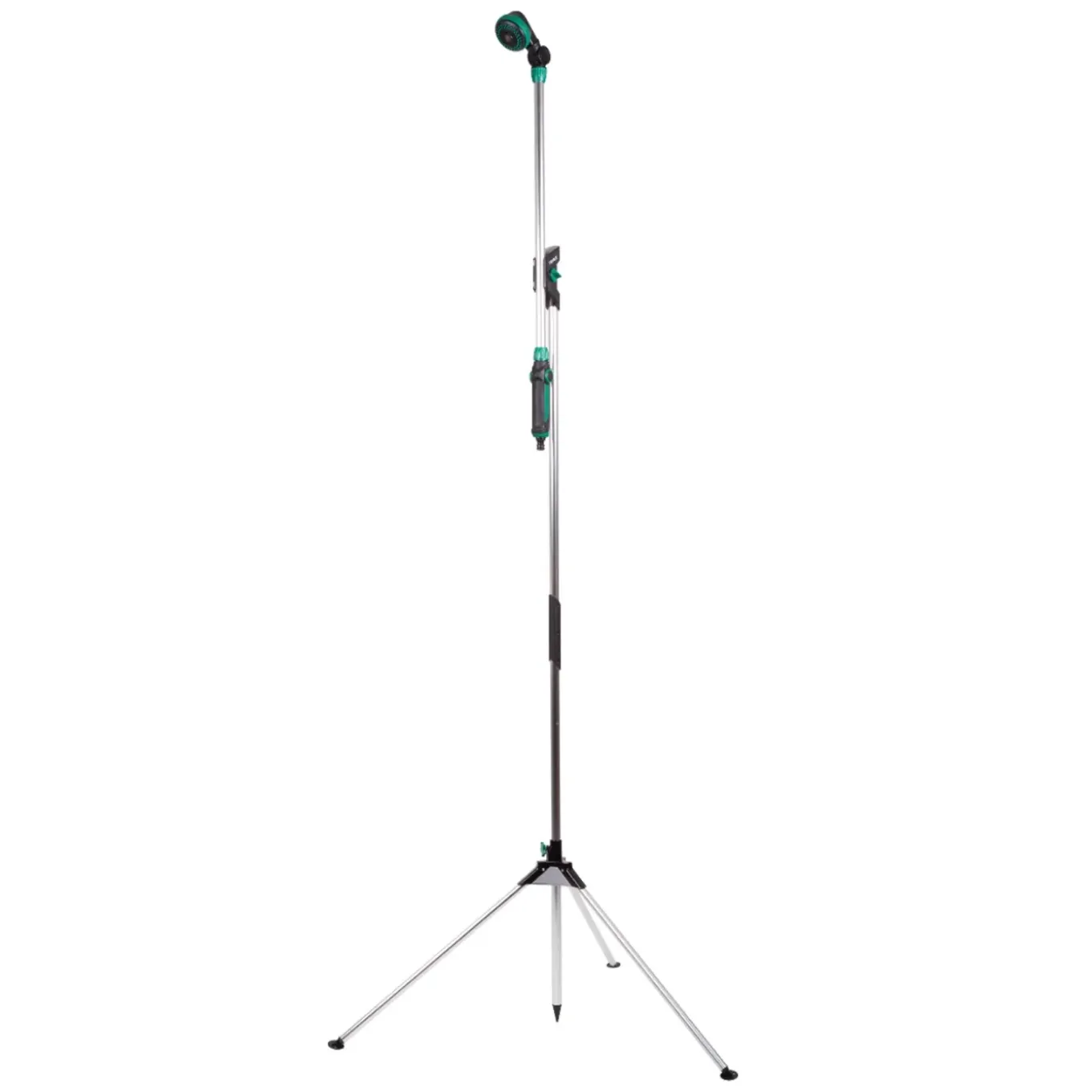 Vonroc Buitendouche/tuindouche 2 In 1 – Afneembare Telescopische Sproeilans – Instelbare Hoogte 147