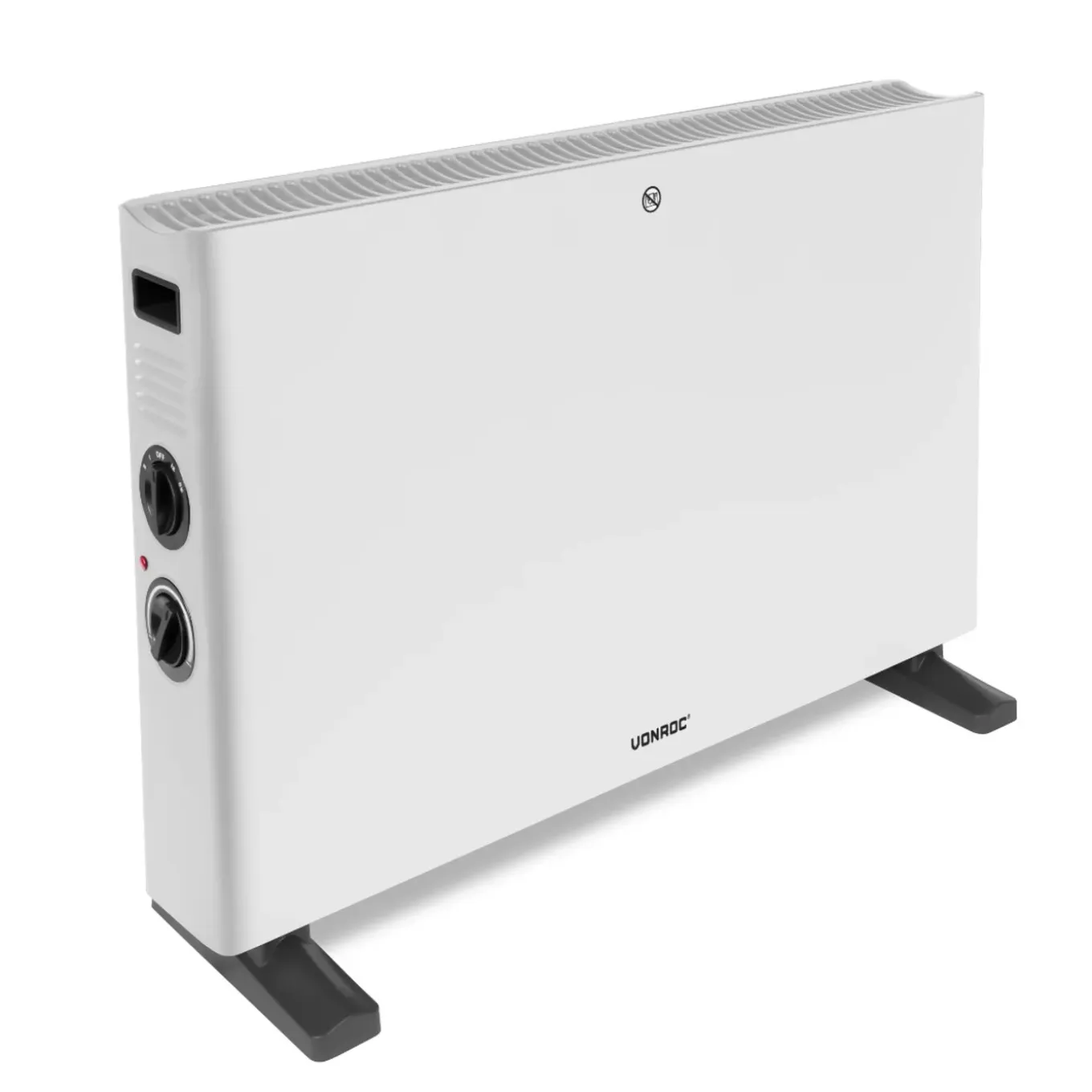Vonroc Convectorkachel – 2000w – Wit | Met 2 Standen En Turbo Functie