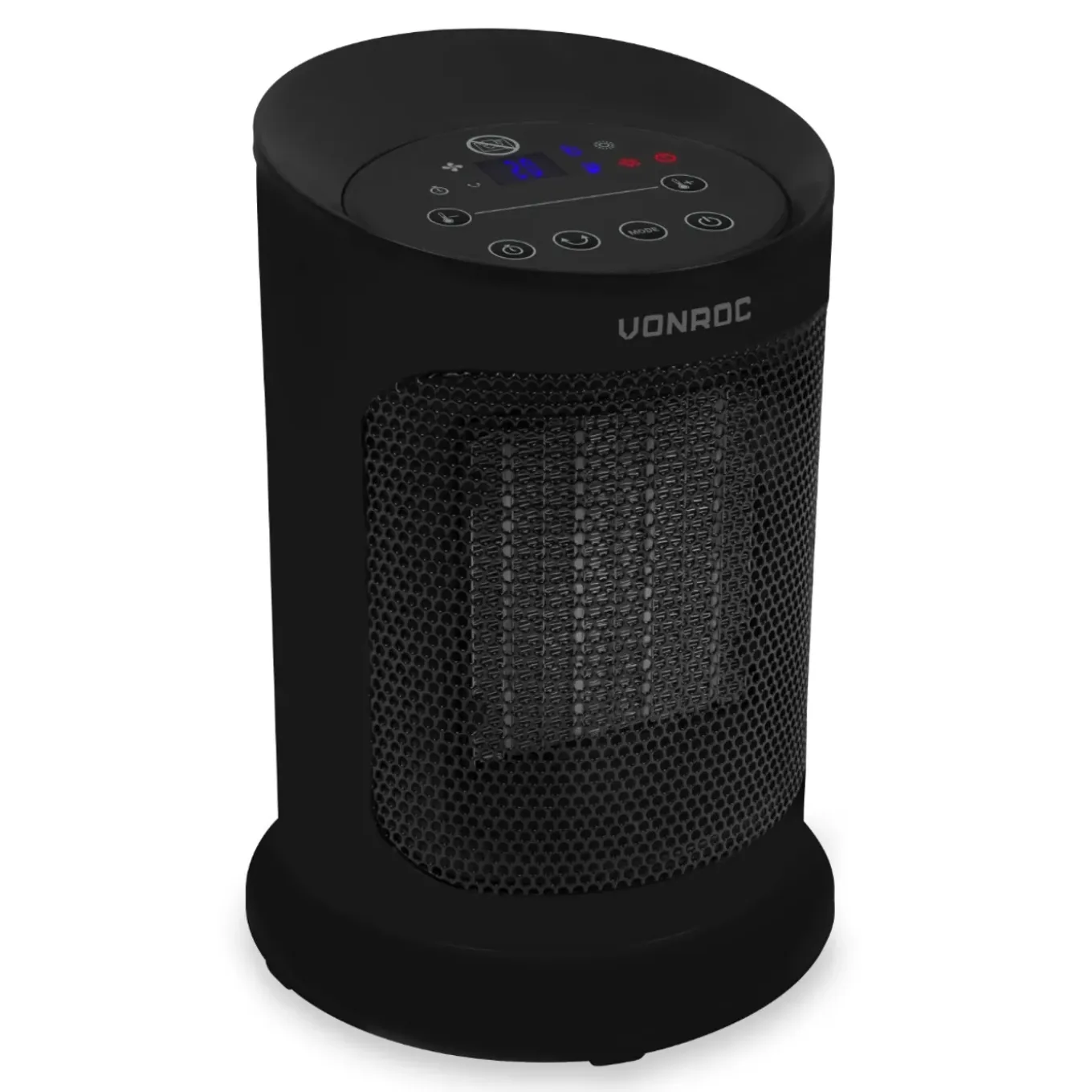 Vonroc Elektrische Ventilatorkachel - 1200w/1800w - Keramisch | Zwenkfunctie