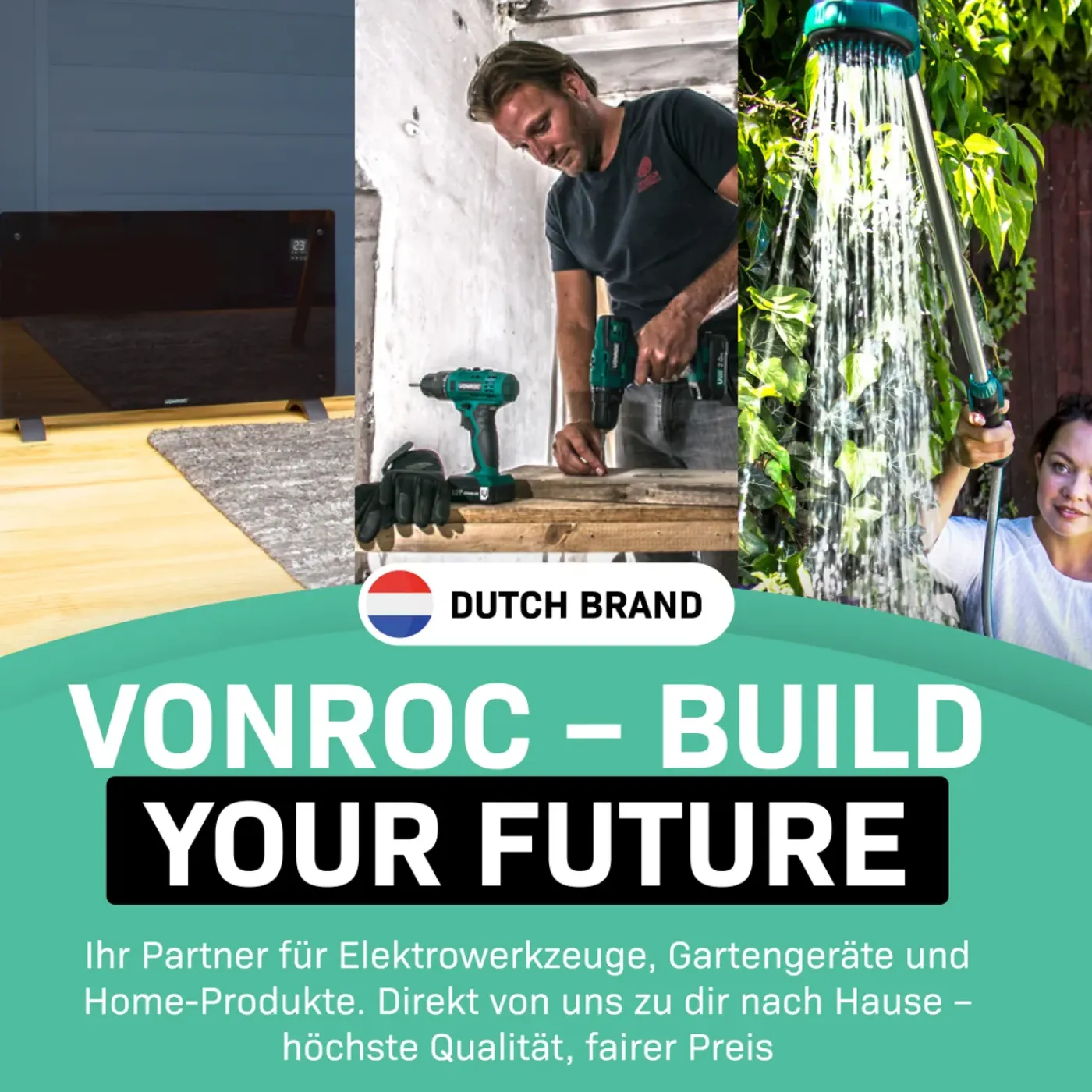 VONROC Elektrische Verticuteermachine / Gazonbeluchter 1300w - 32 Cm | Incl. 35l Opvangbak