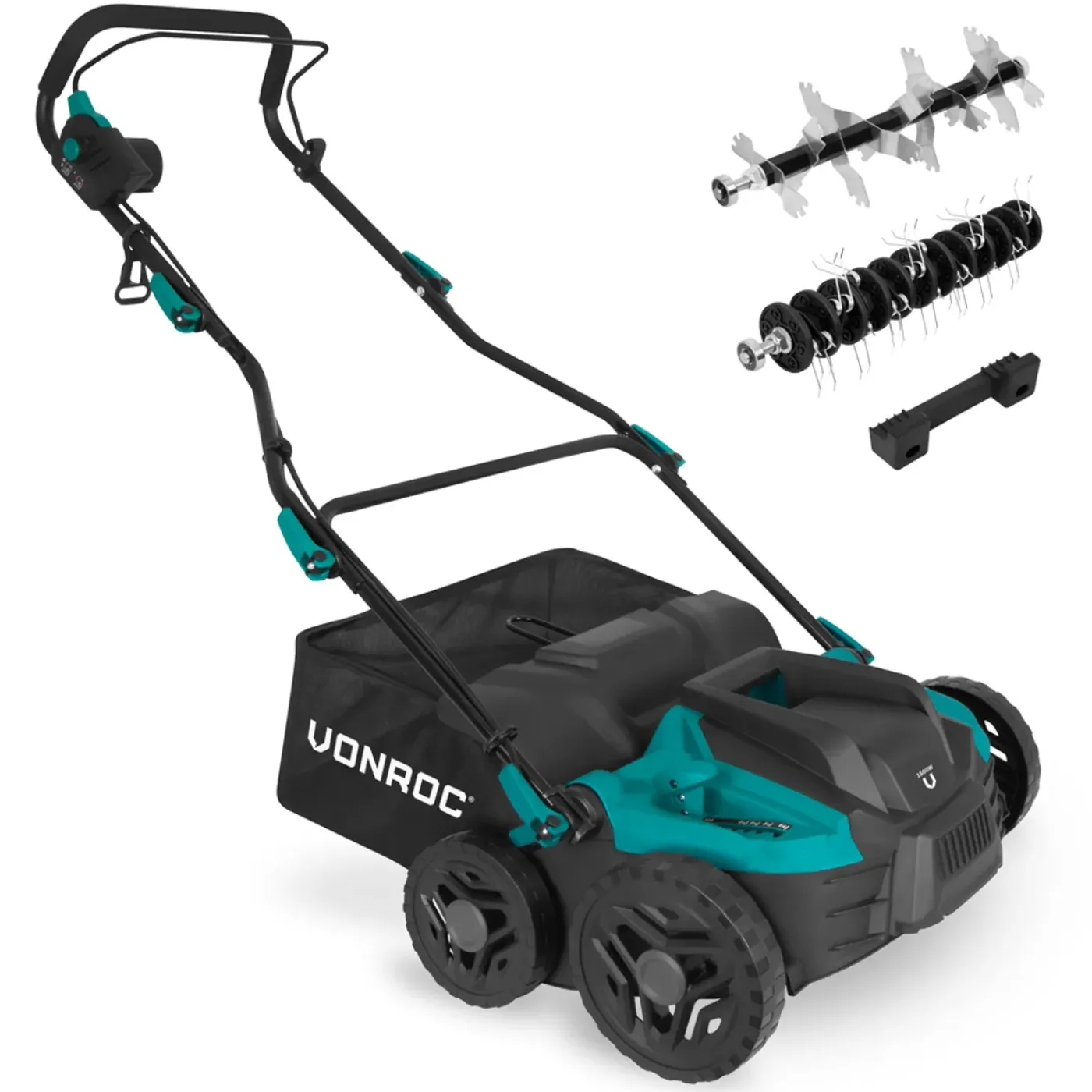 VONROC Elektrische Verticuteermachine / Gazonbeluchter 1500w – 36 Cm | Incl. 45l Opvangbak