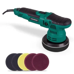 VONROC Excentrische Polijstmachine – 650w – Ø125mm – Soft Start – Vast Vermogen & 7 Polijstschijven