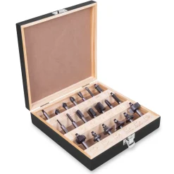 VONROC Freesset - Yt9 Staal – 8mm Gereedschapsopname | 20 St. In Luxe Koffer