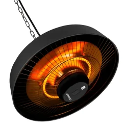 VONROC Heater Vulcano 2000w – Hangend - Carbon Element - Met Afstandsbediening, Timer En 2 Standen