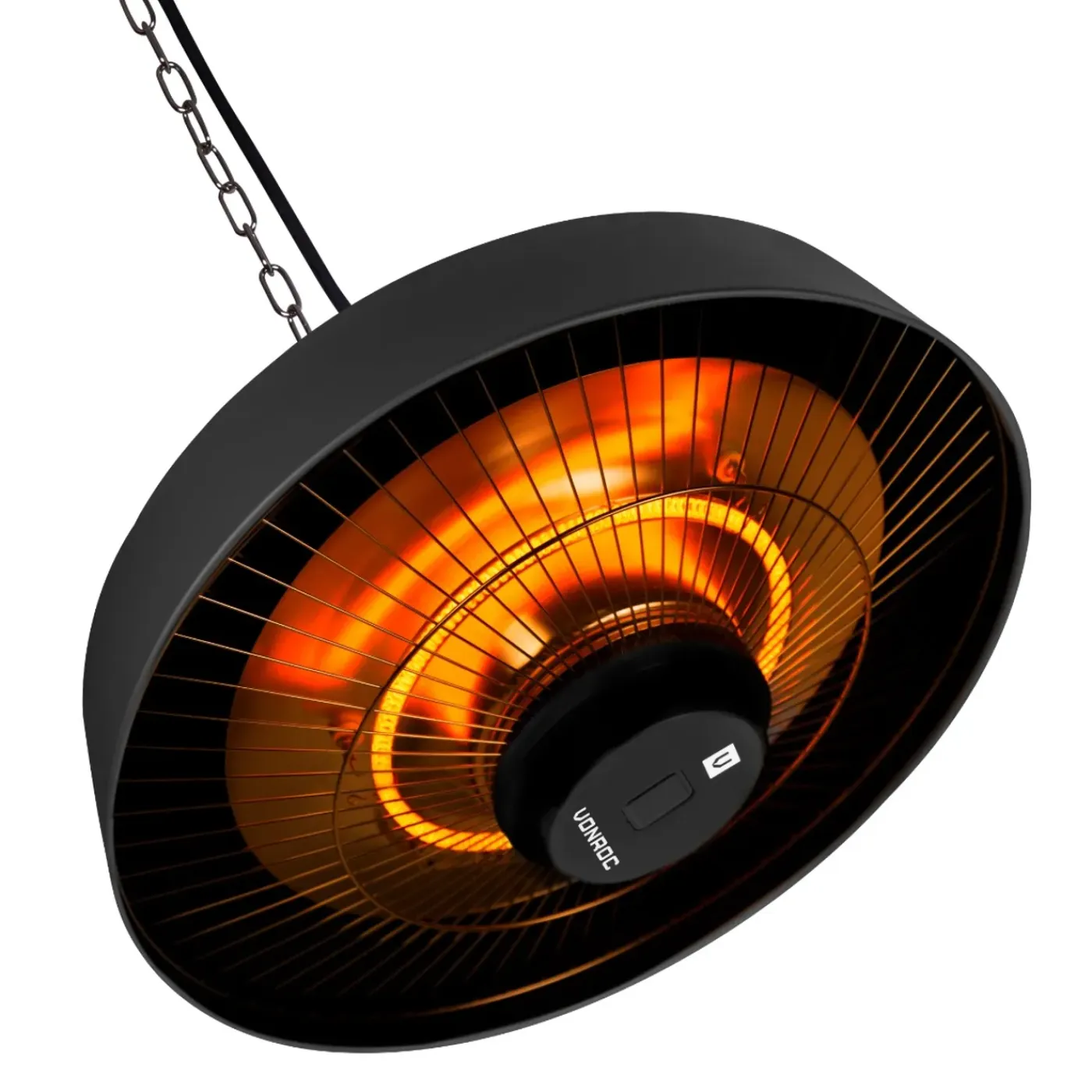 VONROC Heater Vulcano 2000w – Hangend - Carbon Element - Met Afstandsbediening, Timer En 2 Standen