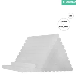 VONROC Lijmpatronen – Diam.11,2 X 150mm – 60 Stuks – Universeel