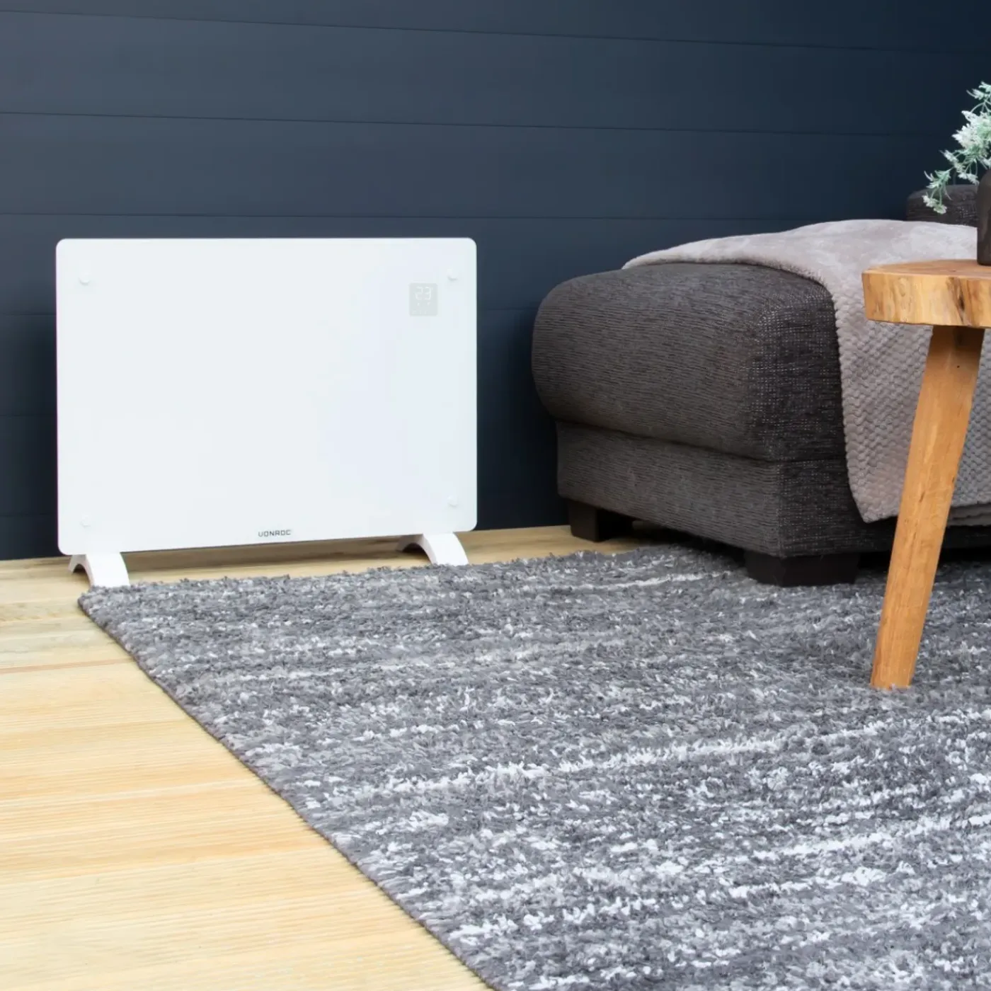 VONROC Luxe Elektrische Kachel – Convector - Glazen Paneel - 1500w - Wit | Wifi