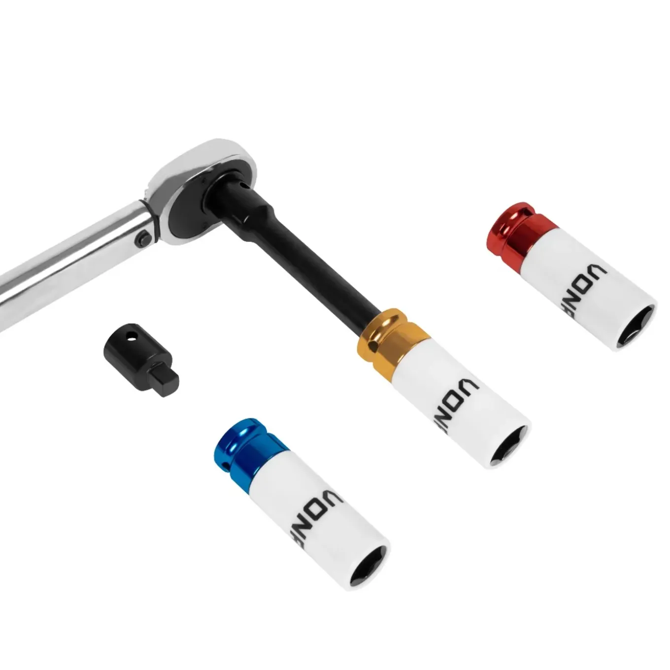 Vonroc Momentsleutel ½” – 470mm – 28-210nm – Incl. 3-delige Doppenset, Verlengstuk En Verloopstuk/ad