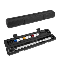 Vonroc Momentsleutel ½” – 470mm – 28-210nm – Incl. 3-delige Doppenset, Verlengstuk En Verloopstuk/ad