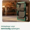 VONROC Plateauwagen Transportkar – 300kg Draagvermogen – 90x60cm – Zwenkwielen – Met Remmen