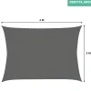 VONROC Premium Schaduwdoek - Rechthoek - 400x300 Cm – Waterafstotend - Grijs – Incl. Opbergtas En Be