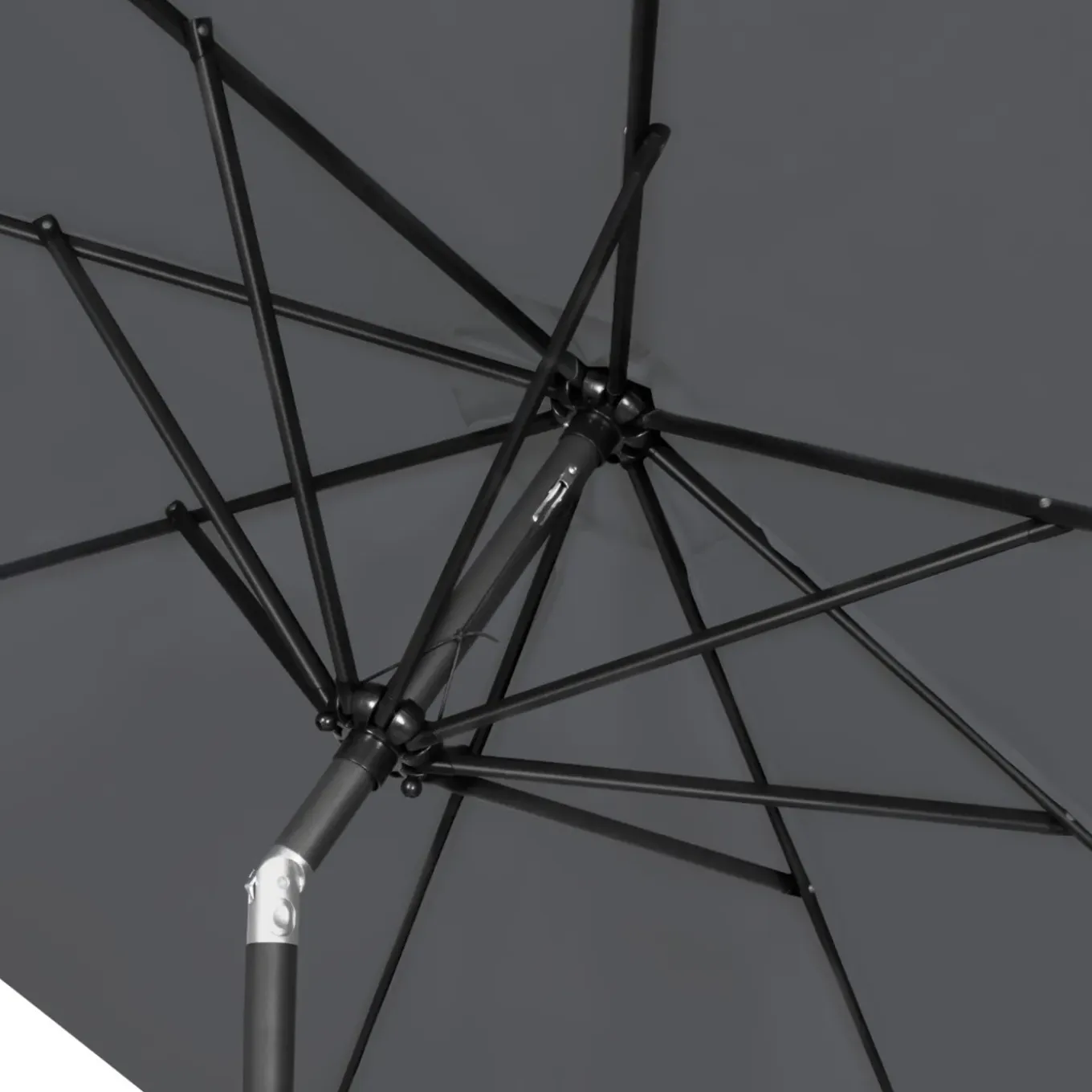 Vonroc Premium Stokparasol Recanati Diam.300cm – Incl. Beschermhoes - Kantelbaar – Uv Werend - Grijs